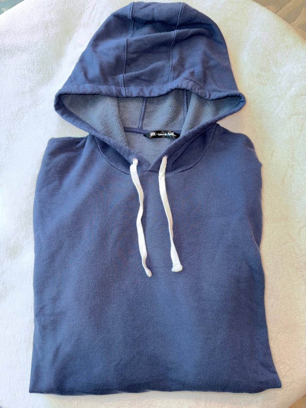 Travis Matthew Men's Navy Blue Hooded Sweatshirt with Drawstring - Picture 15 of 15